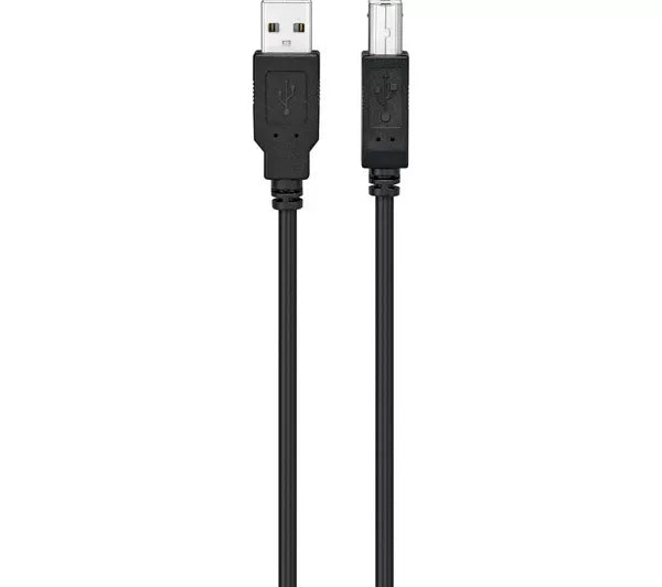LOGIK USB-A to USB-B Cable 4.8m – Printer, Scanner & External Drive Connection Cable