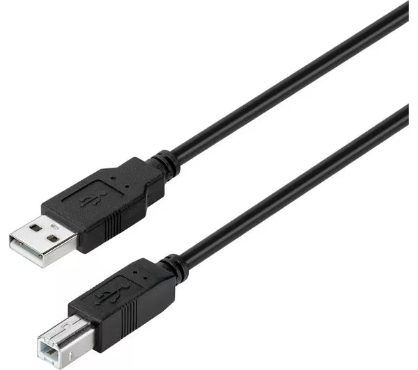 LOGIK USB-A to USB-B Cable 1.8m – Printer, Scanner & External Drive Connection Cable