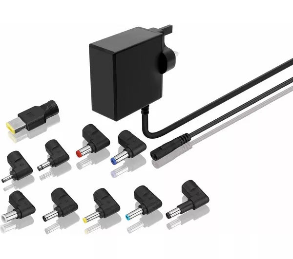 LOGIK Universal Laptop Power Adapter 65W – 10 Tips, 1.8m Cable, LPAULT24