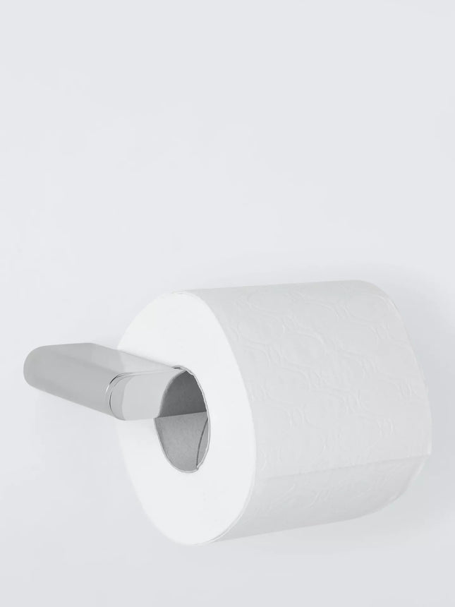 John Lewis Project Toilet Roll Holder – Chrome Effect Wall Mounted