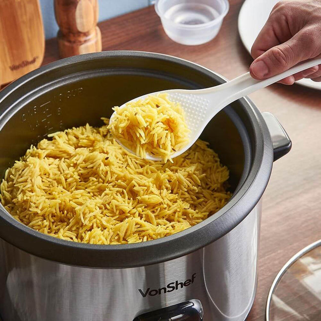 VonShef 1.8L Rice Cooker & Steamer, with Keep Warm Function 700W  – Silver