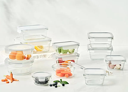 Glasslock 26 Piece Food Storage Container Set – Airtight Glass Containers