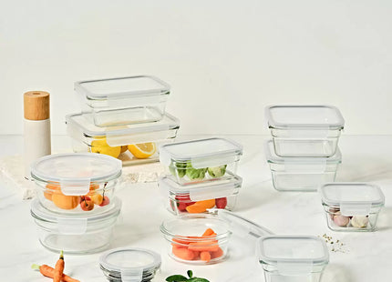 Glasslock 26 Piece Food Storage Container Set – Airtight Glass Containers