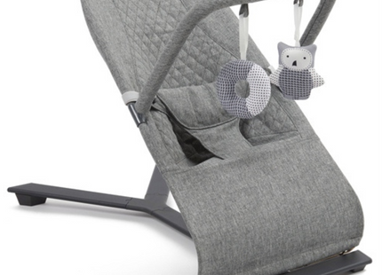 Babylo Gravity Baby Bouncer – 3-Position Recline, Foldable & Toy Bar, Grey