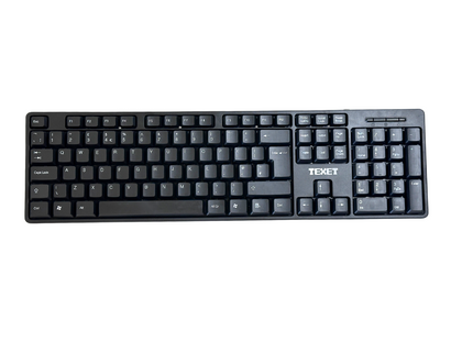 Texet Wired USB Keyboard – 105-Key, Plug & Play, Windows & Mac Compatible