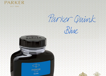 Parker QUINK Fountain Pen Ink Bottle – Washable Blue, 57ml Refill