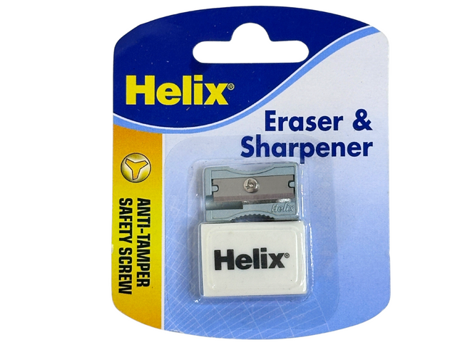 Helix Eraser and Sharpener – 2-in-1 Compact Combo Tool