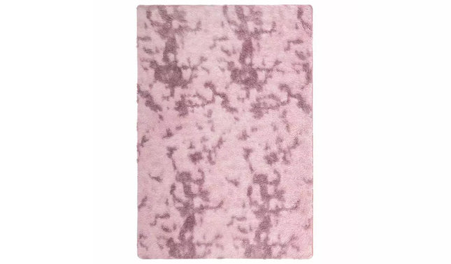 Shaggy Polyester Deep Pile Rug – Soft Rectangular Floor Rug, Dusty Pink - 200x120cm