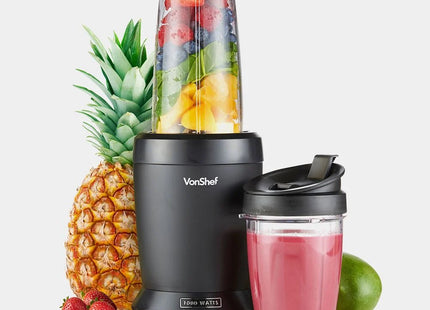 VonShef UltraBlend Smoothie Maker – 1000W Blender with 800ml & 500ml Cups