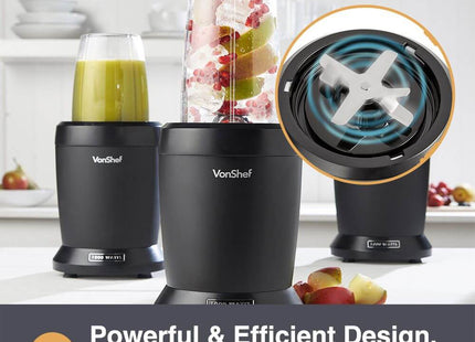 VonShef UltraBlend Smoothie Maker – 1000W Blender with 800ml & 500ml Cups