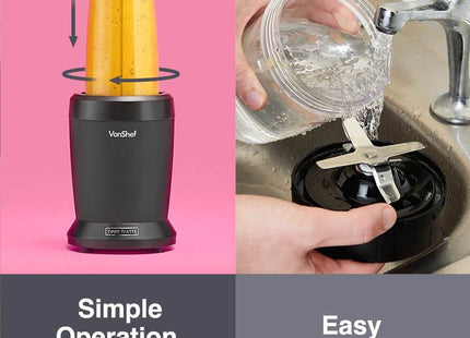 VonShef UltraBlend Smoothie Maker – 1000W Blender with 800ml & 500ml Cups