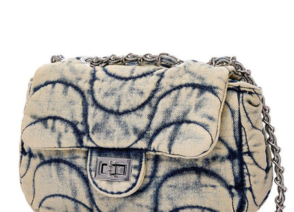 Women's Retro Quilted Denim Shoulder & Crossbody Bag GNSB0008 – Khaki