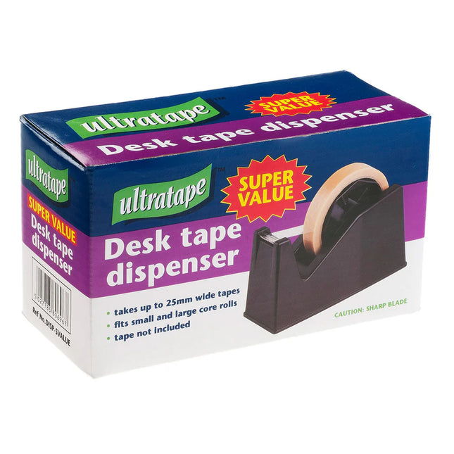Ultratape Super Value Desk Tape Dispenser – Fits Tapes up to 25mm