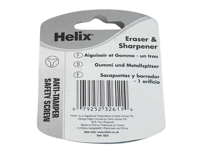 Helix Eraser and Sharpener – 2-in-1 Compact Combo Tool
