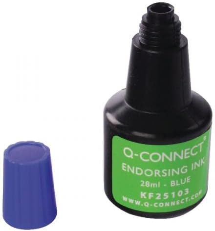 Q-Connect Endorsing Ink – Blue, 28ml Bottle (KF25103)