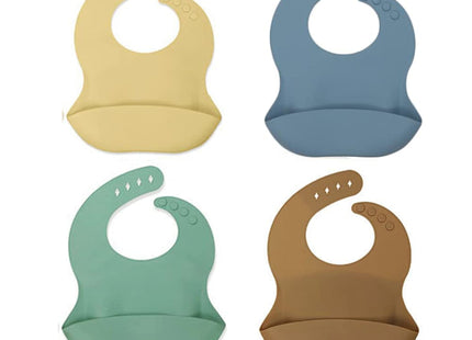 XM-Amigo Silicone Baby Bibs – Set of 4 (Soft, Adjustable)