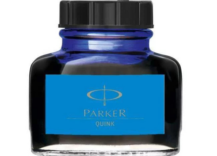 Parker QUINK Fountain Pen Ink Bottle – Washable Blue, 57ml Refill