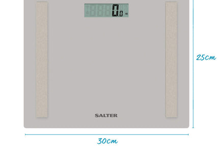 Salter Compact Glass Body Analyser Bathroom Scale 150kg Grey with BMI - USED