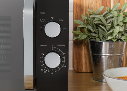 Russell Hobbs 20L 800W Manual Microwave with Defrost & Timer – Damaged Side