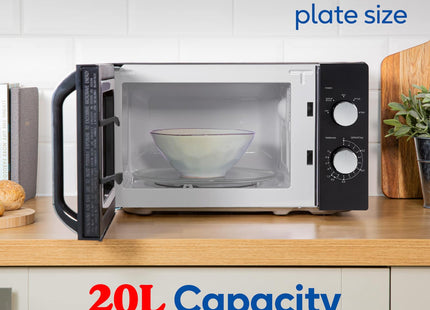 Russell Hobbs 20L 800W Manual Microwave with Defrost & Timer – Damaged Side