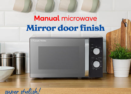 Russell Hobbs 20L 800W Manual Microwave with Defrost & Timer – Damaged Side