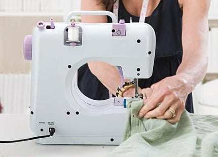 Astrowinter Mini Sewing Machine 12 Stitch Patterns & Extension Table – White