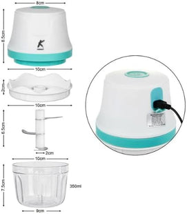 KONNEKT QuickBlend 350ml Mini Food Processor & Chopper – Mint Green