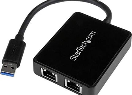 StarTech USB32000SPT USB 3.0 Dual Port Gigabit Ethernet LAN Adapter