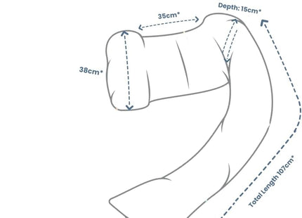 dreamgenii Pregnancy Support & Feeding Pillow White Cotton Jersey Maternity Pillow