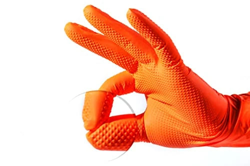 EUROPAPA DiamondGrip Extra Thick Nitrile Work Gloves – 50 Pack