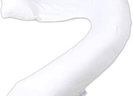 dreamgenii Pregnancy Support & Feeding Pillow White Cotton Jersey Maternity Pillow