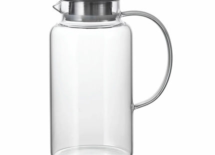 King Crystal 5 Piece Glass Pitcher & Tumbler Set, 1.8L Jug with 4 Stackable 340ml Glasses