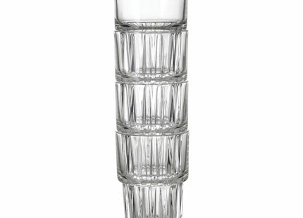 King Crystal 5 Piece Glass Pitcher & Tumbler Set, 1.8L Jug with 4 Stackable 340ml Glasses