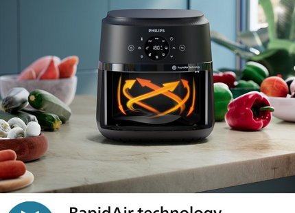 Philips 2000 Series NA230 Air Fryer – 6.2L, 1700W, Digital Touchscreen, Black