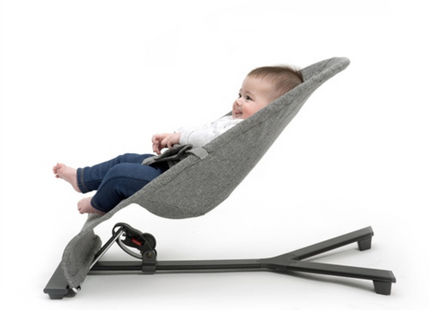 Babylo Gravity Baby Bouncer – 3-Position Recline, Foldable & Toy Bar, Grey