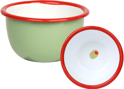 Talking Tables Bon Appetit Handmade Olive Enamel Bowl 10cm –  Snack & Dip Bowl