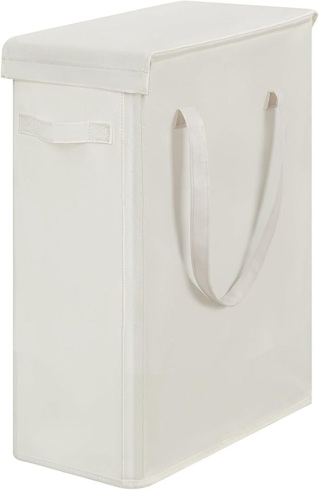 Chrislley 45L Slim Laundry Basket with Lid – Collapsible Tall Laundry Hamper