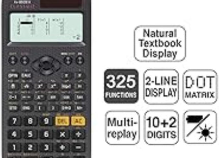 Casio FX-85DE X ClassWiz Scientific Calculator – 325 Functions with Natural Display