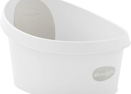Shnuggle Toddler Bath Tub White & Light Grey, Spacious Non-Slip Bath with Foam Backrest