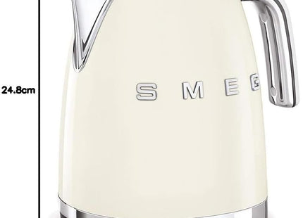 Smeg KLF03CRUK 1.7L Retro Style Electric Kettle with 360° Swivel Base – Cream