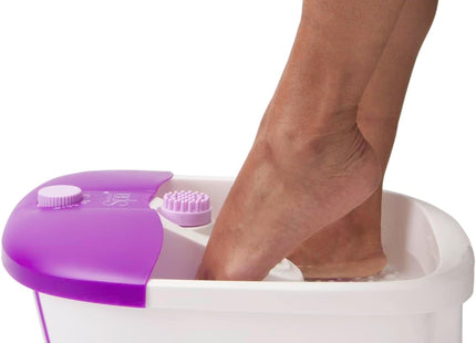 Sensio Spa Heated Foot Spa Massager with Bubbles, Red Light Therapy & Massage Rollers