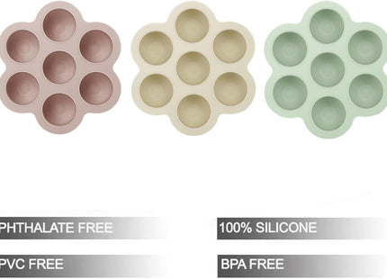 PandaEar Baby Food Freezer Trays Set of 3 with Lids – 21 Silicone Pods