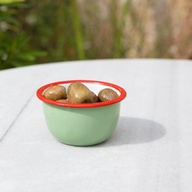 Talking Tables Bon Appetit Handmade Olive Enamel Bowl 10cm –  Snack & Dip Bowl
