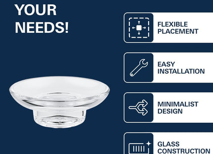 GROHE Essentials Transparent Glass Soap Dish 40368001
