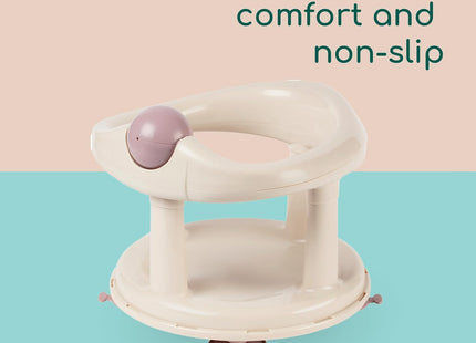Bebeconfort 360° Swivel Bath Seat – Beige (6–12 Months) Child Bath Support Seat