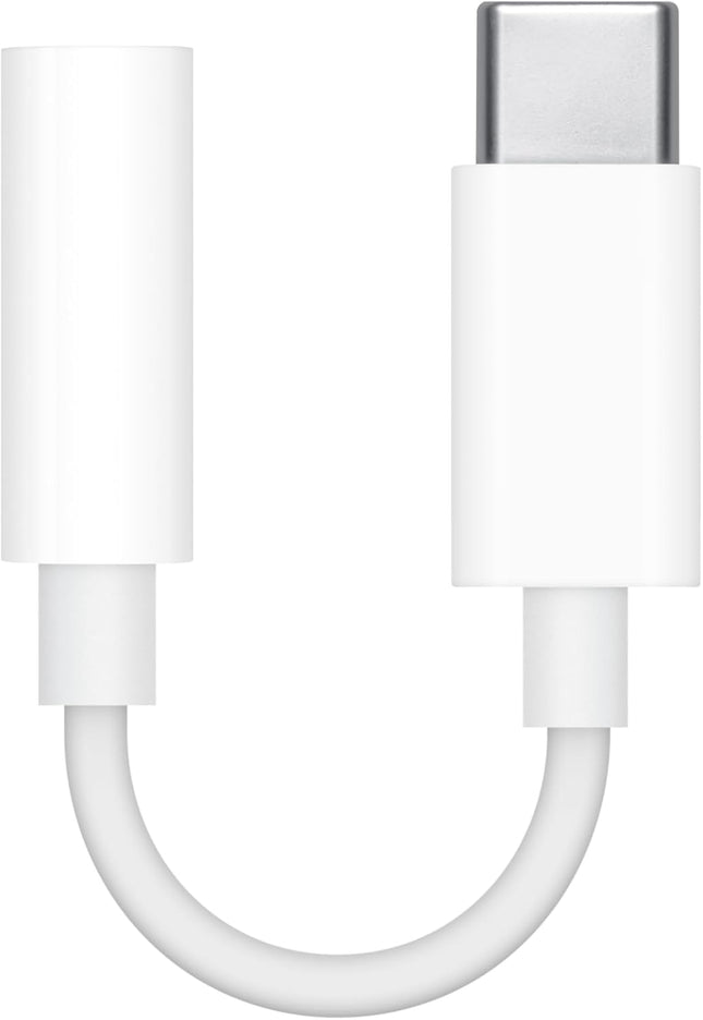 Apple USB-C to 3.5mm Headphone Jack Adapter – White Audio Connector