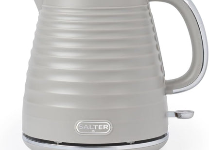 Salter Ripple Rapid Boil Kettle – 1.7L Electric 3kW Kettle, Taupe Textured Design