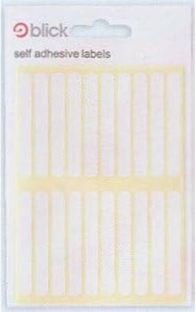 Blick White Self-Adhesive Labels – 6mm x 50mm, 140 Labels (RS000556)