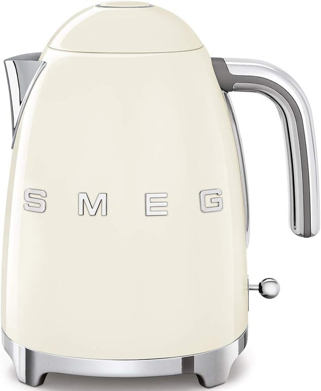 Smeg KLF03CRUK 1.7L Retro Style Electric Kettle with 360° Swivel Base – Cream