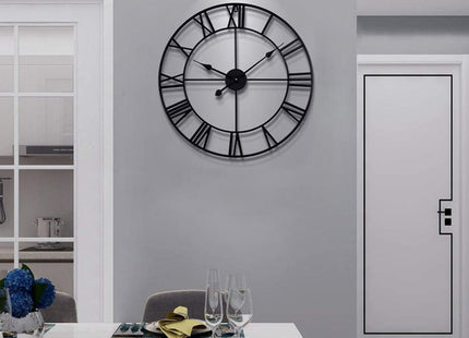 HAITANG Vintage Large Wall Clock 47cm – Silent Non-Ticking Numeral Clock